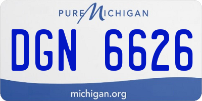 MI license plate DGN6626