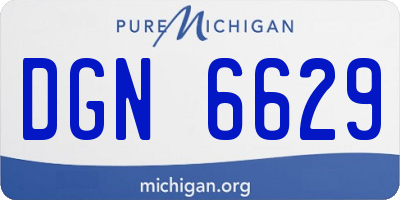 MI license plate DGN6629