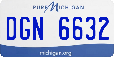 MI license plate DGN6632