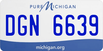 MI license plate DGN6639