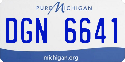 MI license plate DGN6641