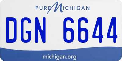 MI license plate DGN6644