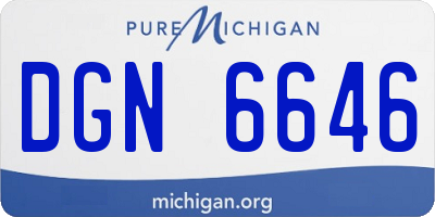 MI license plate DGN6646
