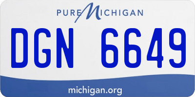 MI license plate DGN6649