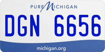 MI license plate DGN6656