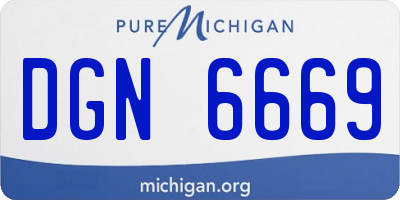MI license plate DGN6669