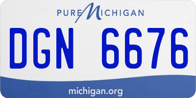 MI license plate DGN6676