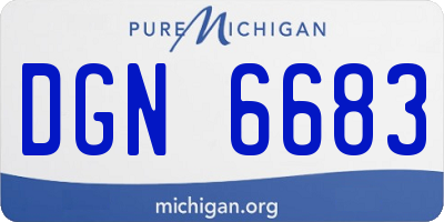 MI license plate DGN6683