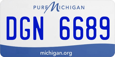MI license plate DGN6689