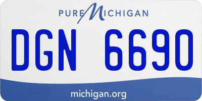 MI license plate DGN6690