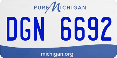 MI license plate DGN6692