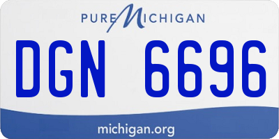 MI license plate DGN6696