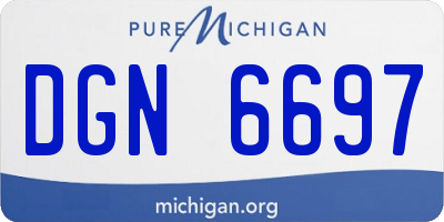 MI license plate DGN6697