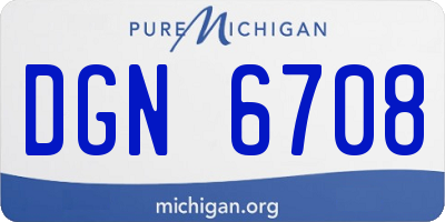 MI license plate DGN6708