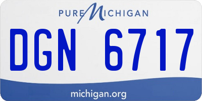 MI license plate DGN6717