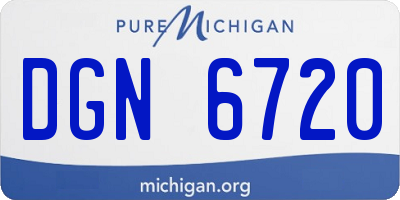 MI license plate DGN6720