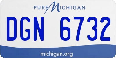 MI license plate DGN6732