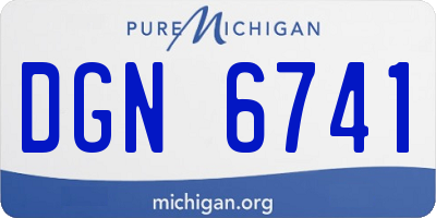 MI license plate DGN6741