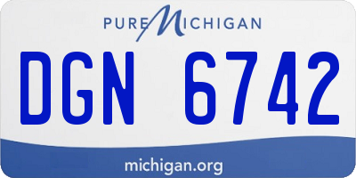 MI license plate DGN6742