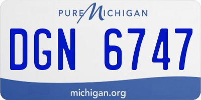 MI license plate DGN6747
