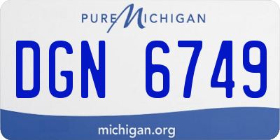 MI license plate DGN6749