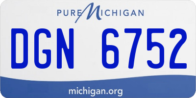 MI license plate DGN6752