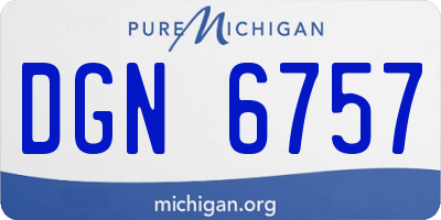 MI license plate DGN6757