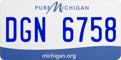 MI license plate DGN6758