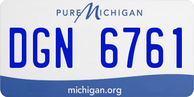 MI license plate DGN6761