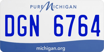 MI license plate DGN6764