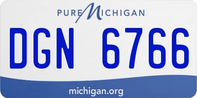 MI license plate DGN6766