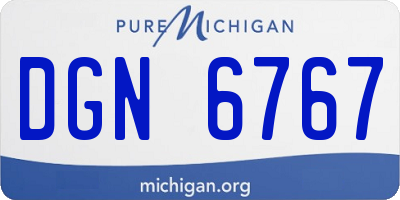 MI license plate DGN6767