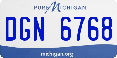MI license plate DGN6768