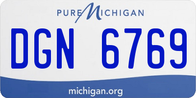 MI license plate DGN6769