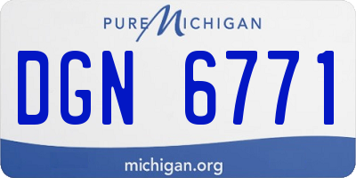 MI license plate DGN6771