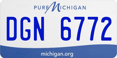 MI license plate DGN6772
