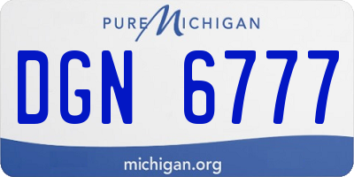 MI license plate DGN6777