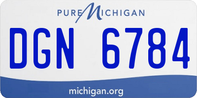 MI license plate DGN6784