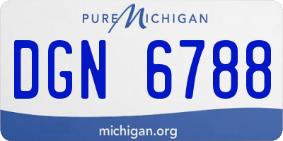 MI license plate DGN6788