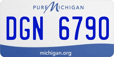 MI license plate DGN6790