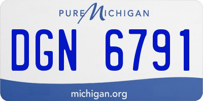 MI license plate DGN6791