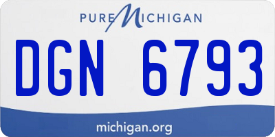 MI license plate DGN6793
