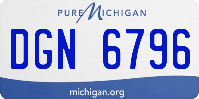 MI license plate DGN6796