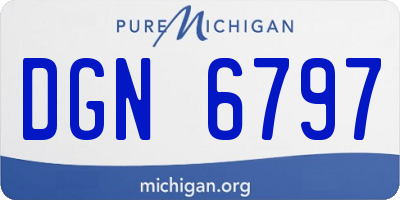 MI license plate DGN6797