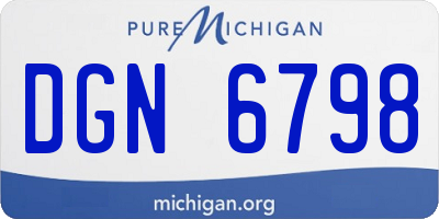 MI license plate DGN6798