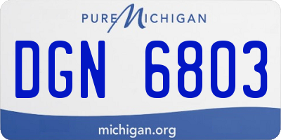 MI license plate DGN6803