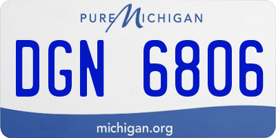 MI license plate DGN6806