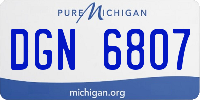 MI license plate DGN6807