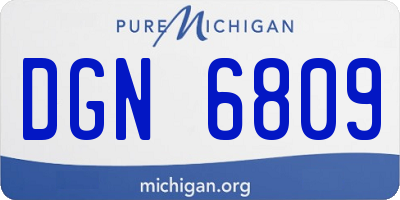 MI license plate DGN6809