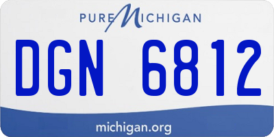 MI license plate DGN6812